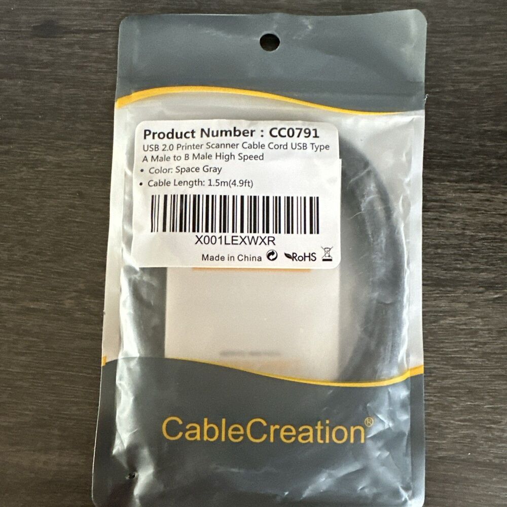 USB 2.0 Printer Cable by Cable Creation – High Speed Data Transfer